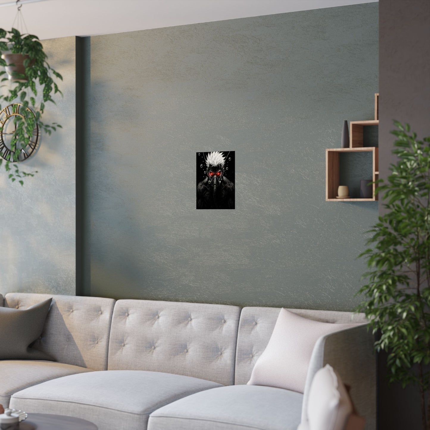 Futuristic Satin Poster - Bold Graphic Art for Home Decor