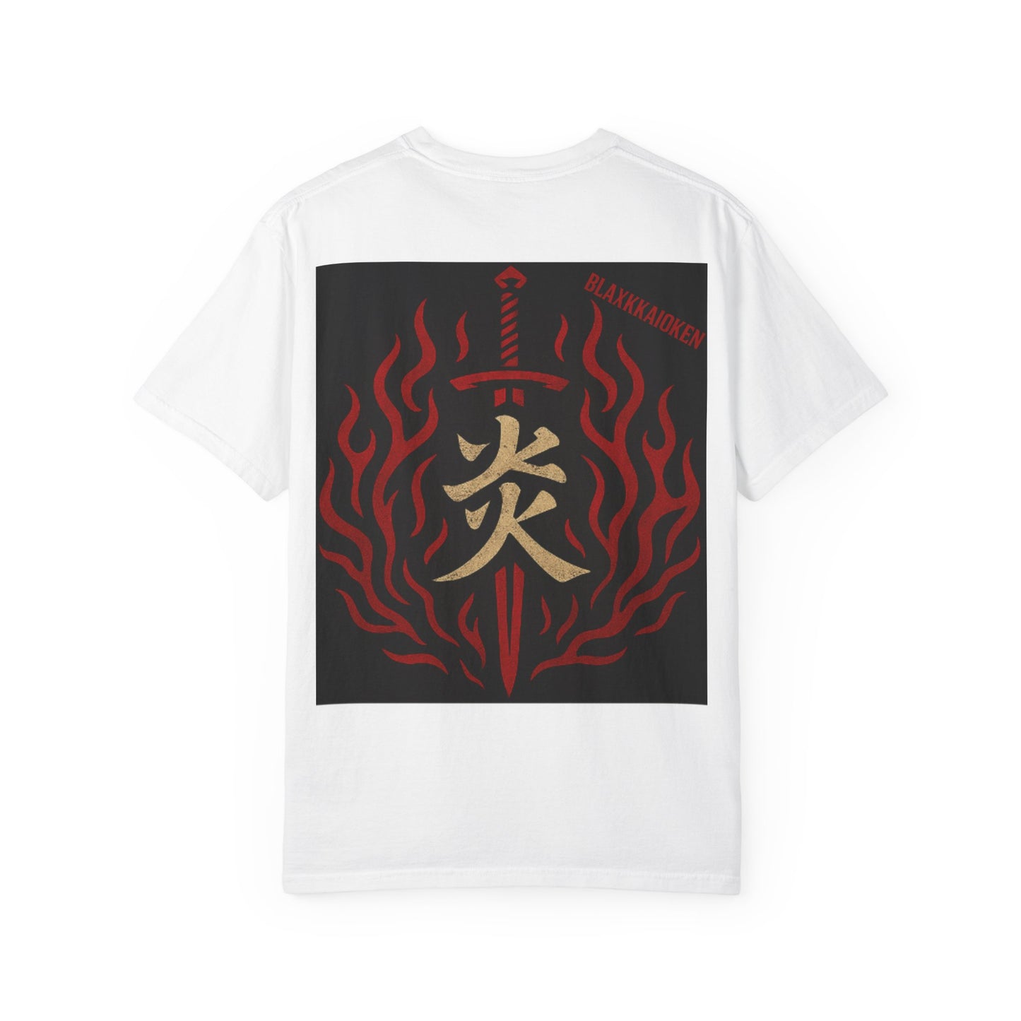 Pain = Power Unisex Garment-Dyed T-Shirt with Samurai Design