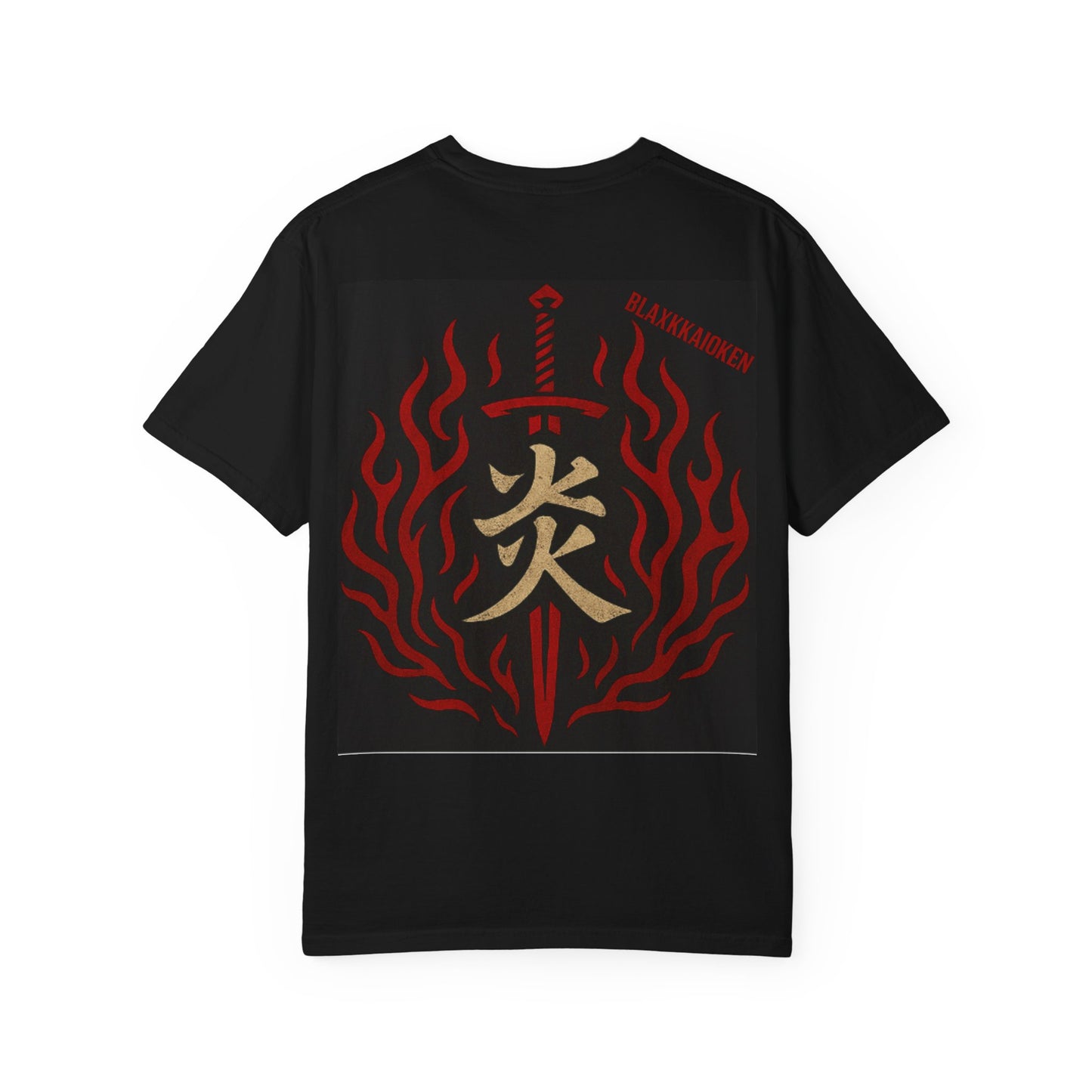 Pain = Power Unisex Garment-Dyed T-Shirt with Samurai Design