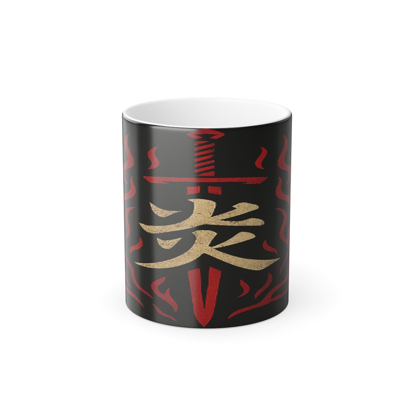 Color Changing Mug with Flame Design - Perfect Gift for Anime Fans